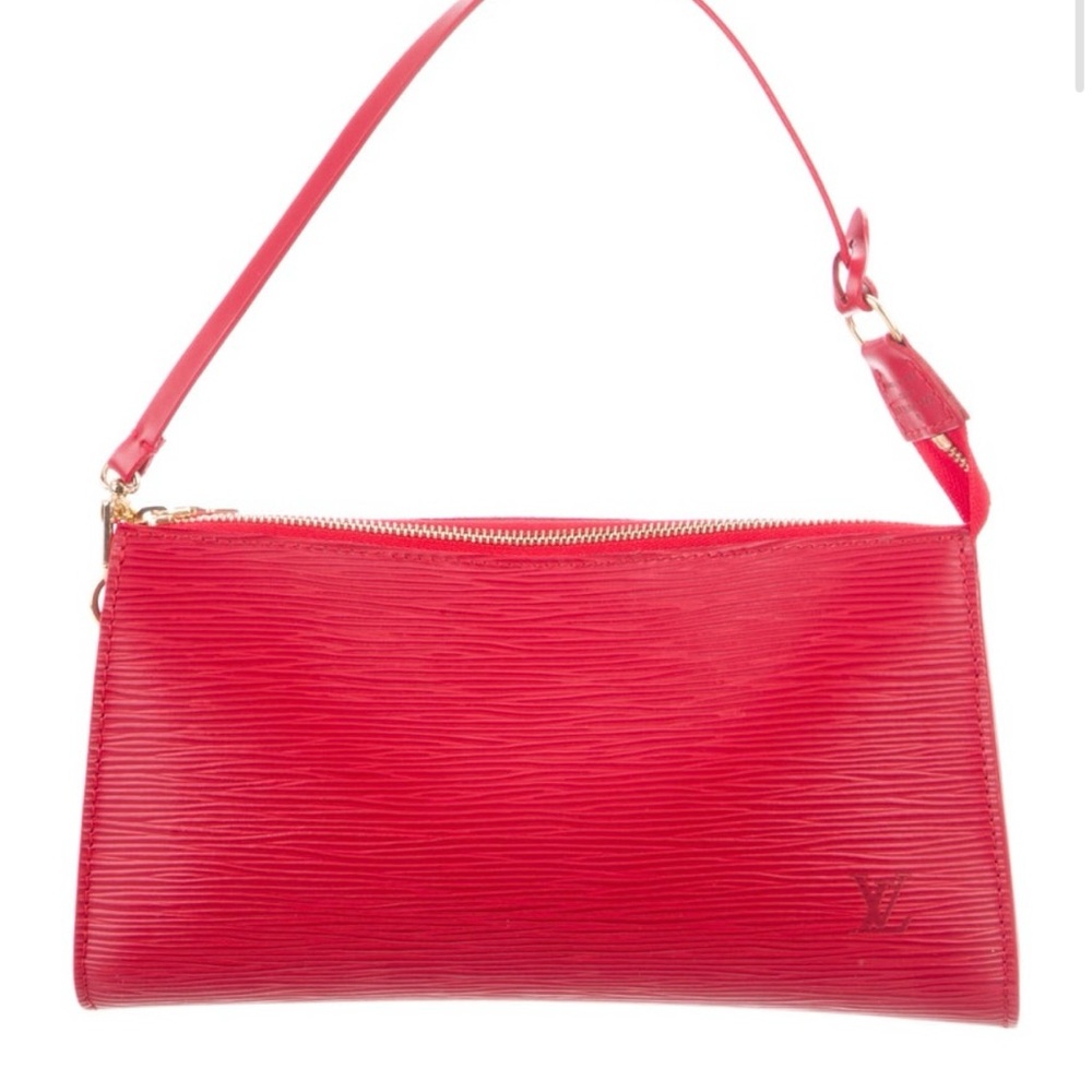 Louis Vuitton Red Pochette Leather Shoulder Bag